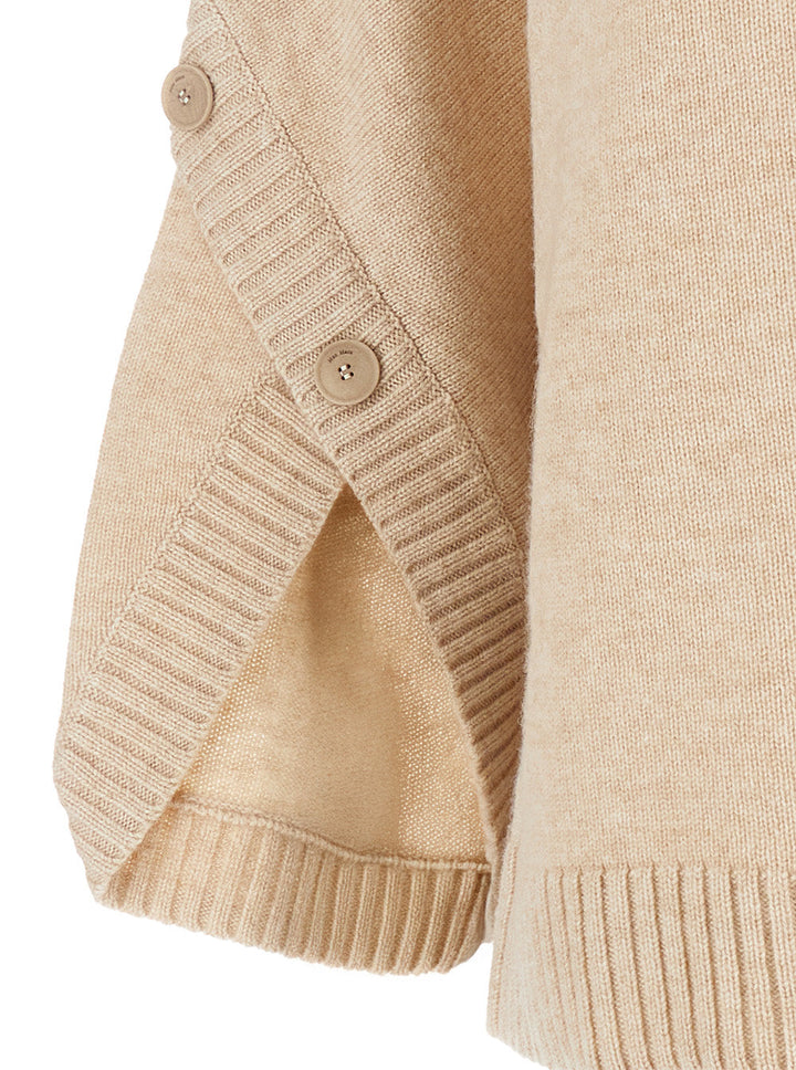 Max Mara Women 'Ampex' Beige Crewneck Sweater In Wool And Cashmere Woman