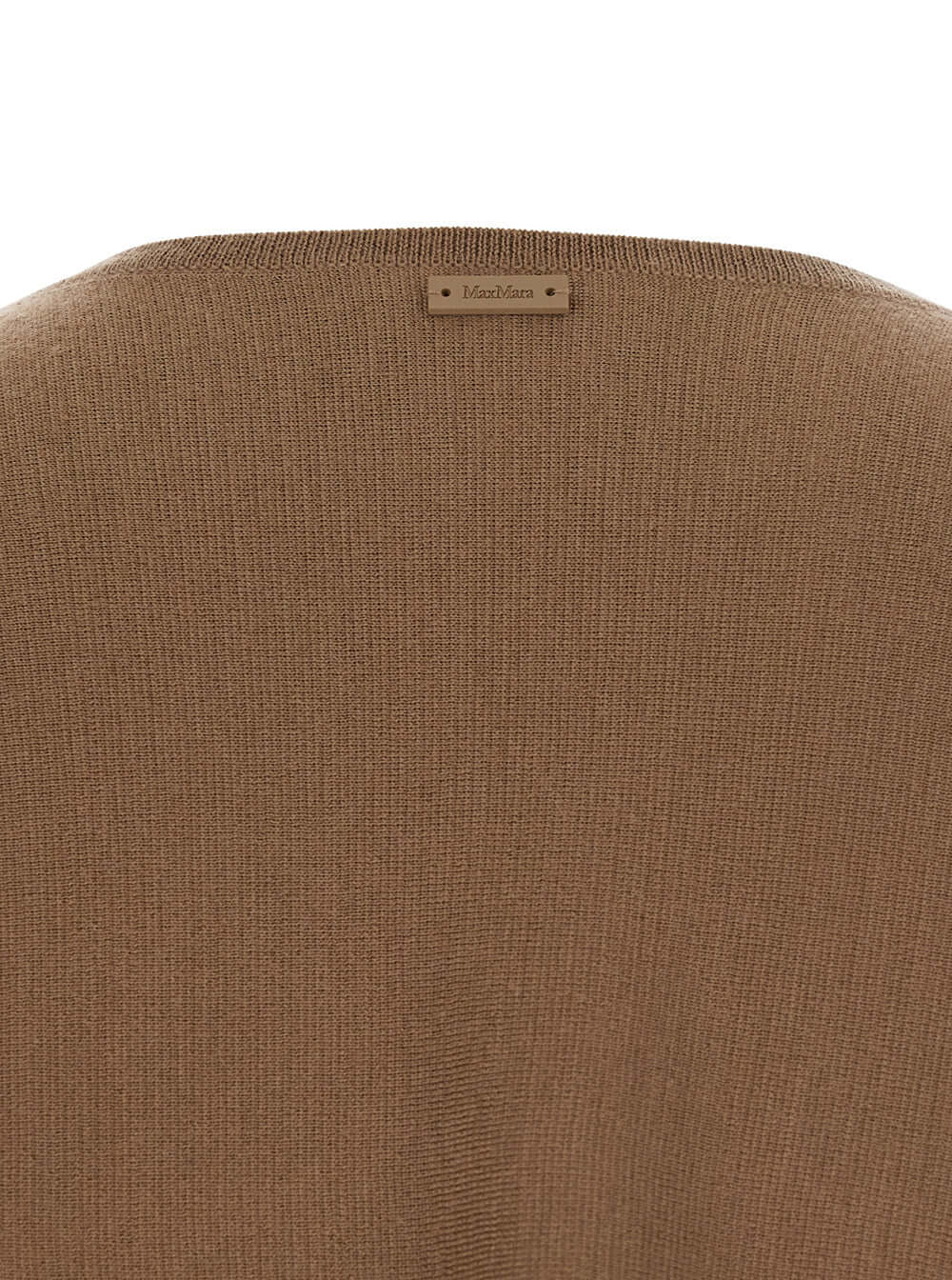 Max Mara Women 'Frais' Brown Crewneck Sweater With Cuffs With Ties In Wool Woman