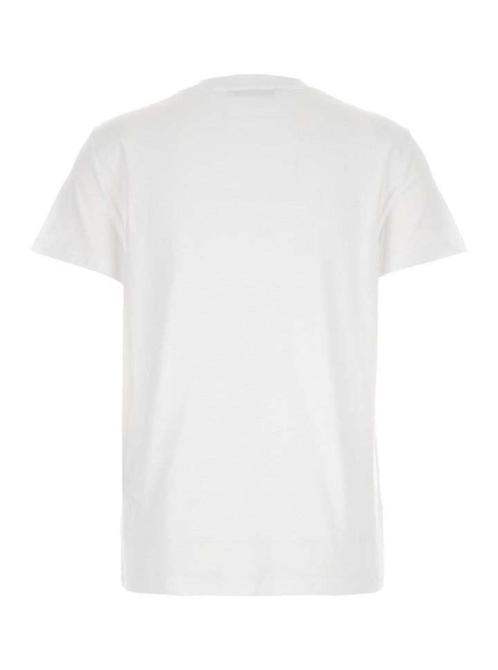 Max Mara Women 'Papaia' White Crewneck T-Shirt With Tonal Logo Embroidery On The Front In Cotton Woman