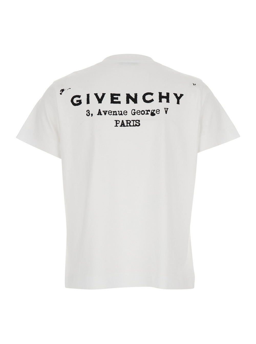 Givenchy Women White Crewneck T-Shirt With Logo Lettering On Front And Rear In Cotton Woman