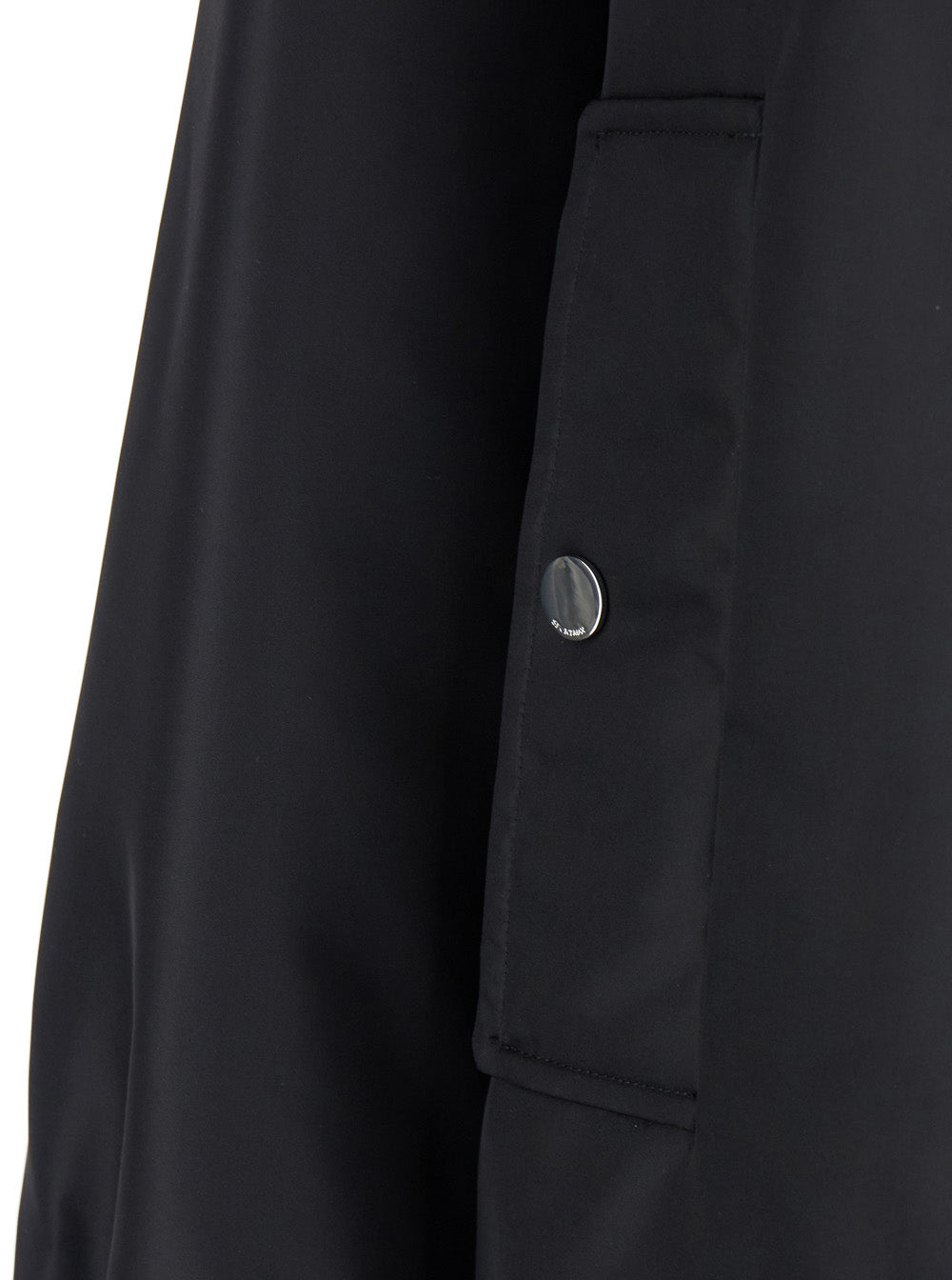 Sportmax Women 'Agape' Black Bomber Jacket With Concealed Zip Closure In Tech Fabric Woman