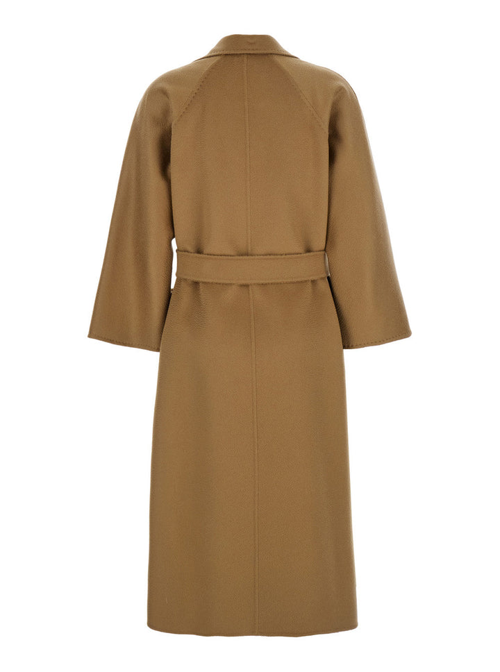 Max Mara Women 'Ludmilla' Beige Coat With Wide Notched Revers In Cashmere Woman