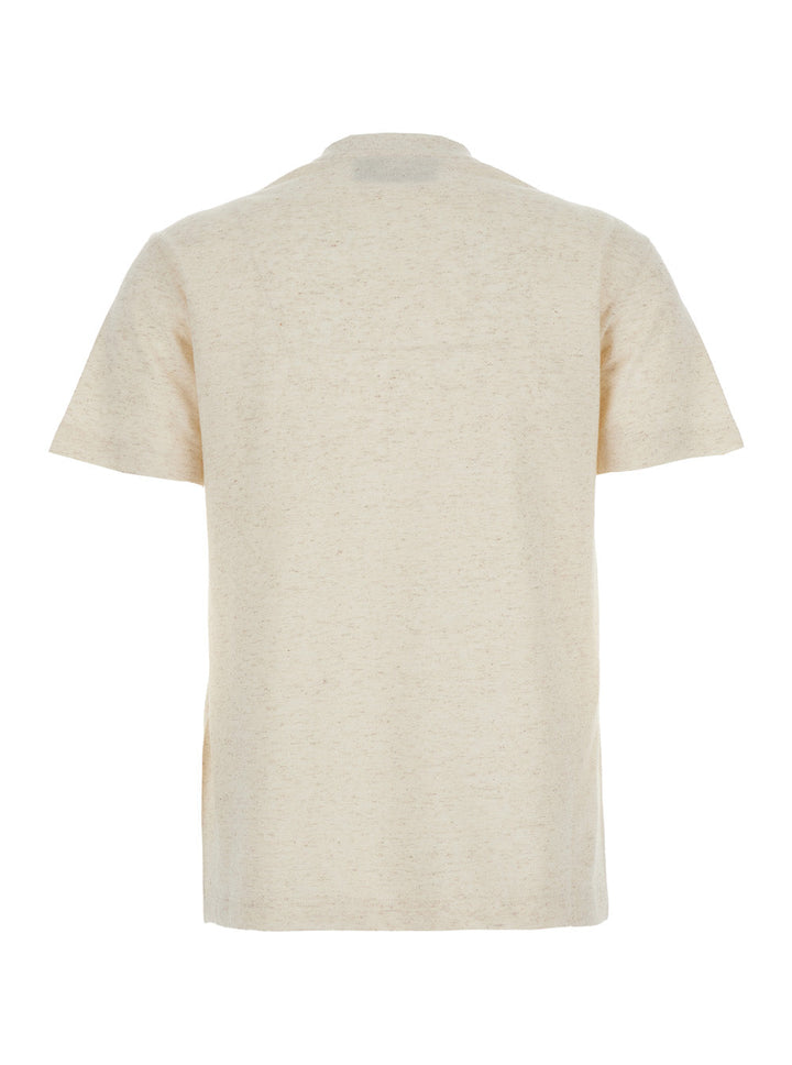 Beige t-shirt on a white background