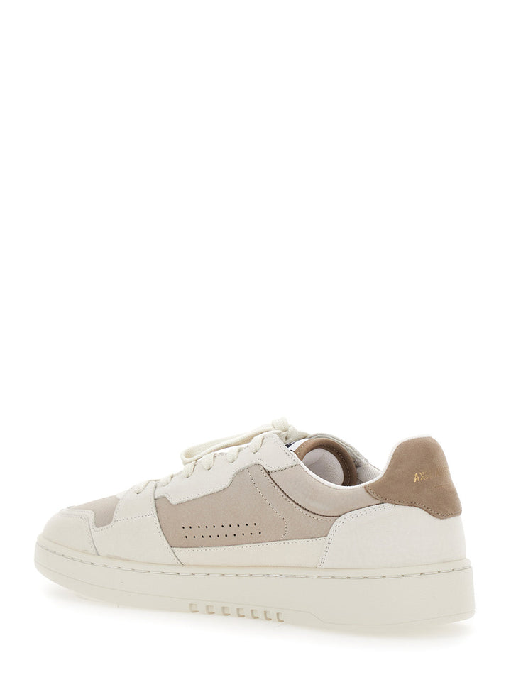 Axel Arigato Men 'Dice Lo' Beige Low Top Sneakers With Logo Patch On The Tongue And Logo Lettering On The Heel In Leather Man