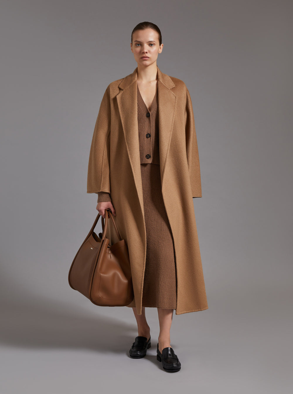 Max Mara Women 'Ludmilla' Beige Coat With Wide Notched Revers In Cashmere Woman