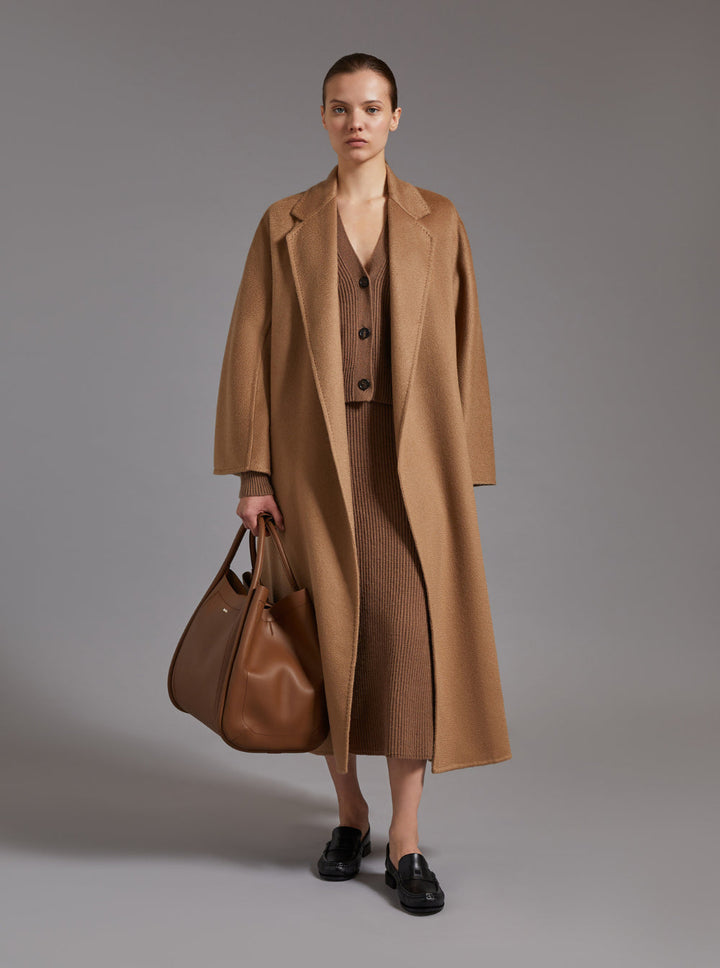 Max Mara Women 'Ludmilla' Beige Coat With Wide Notched Revers In Cashmere Woman