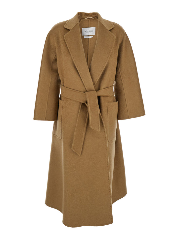 Max Mara Women 'Ludmilla' Beige Coat With Wide Notched Revers In Cashmere Woman