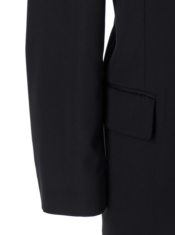 Balenciaga Men Black Single-Breasted Jacket With Notched Revers In Wool Woman