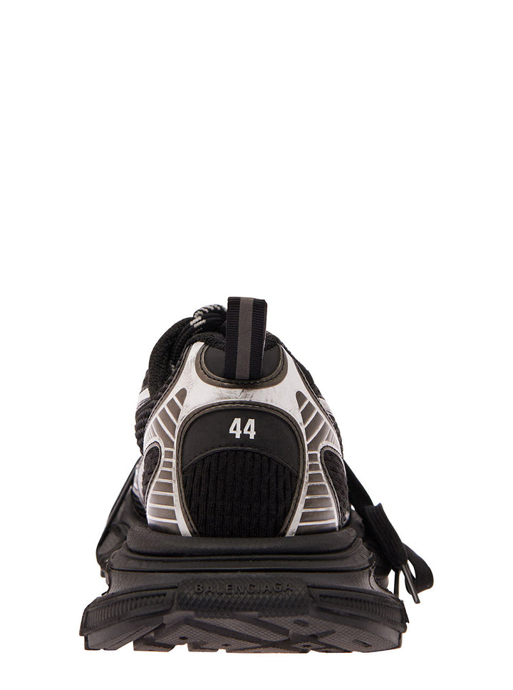 Balenciaga Men '3Xl' Black Low Top Sneakers With Logo Detail In Tech Fabric Man