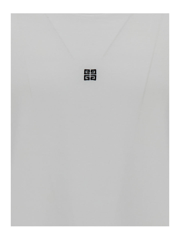 Givenchy Men White Crewneck T-Shirt With 4G Print In Cotton Man