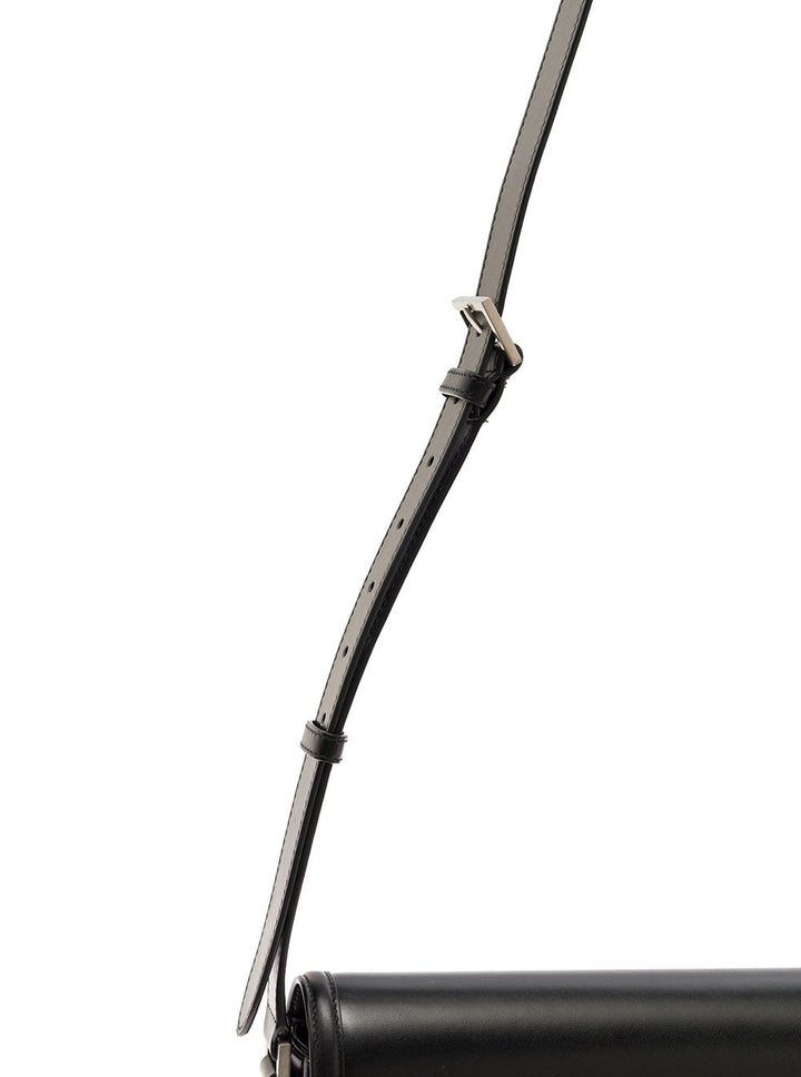 Saint Laurent Men Black Messenger Bag With Cassandre Detail In Smooth Leather Man