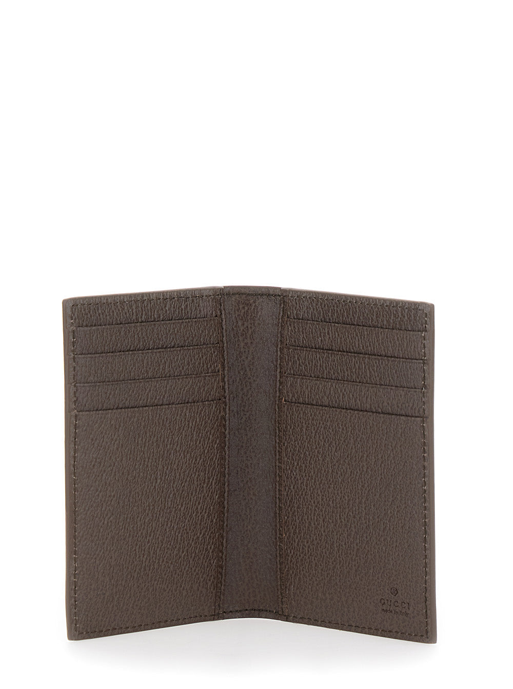 Gucci Men Beige Card Holder With All-Over Gg Motif And Logo On The Front In Fabric Man