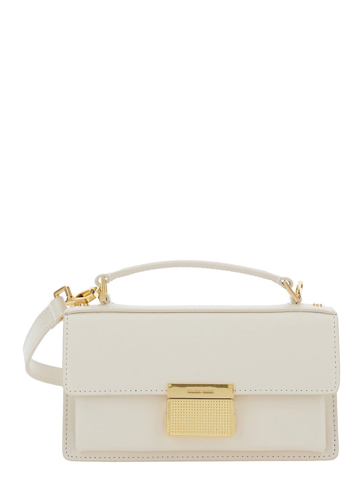 Golden Goose Women 'Venezia' White Hangbag With Adjustable And Removable Shoulder Strap And Clasp Closure In Leather Woman