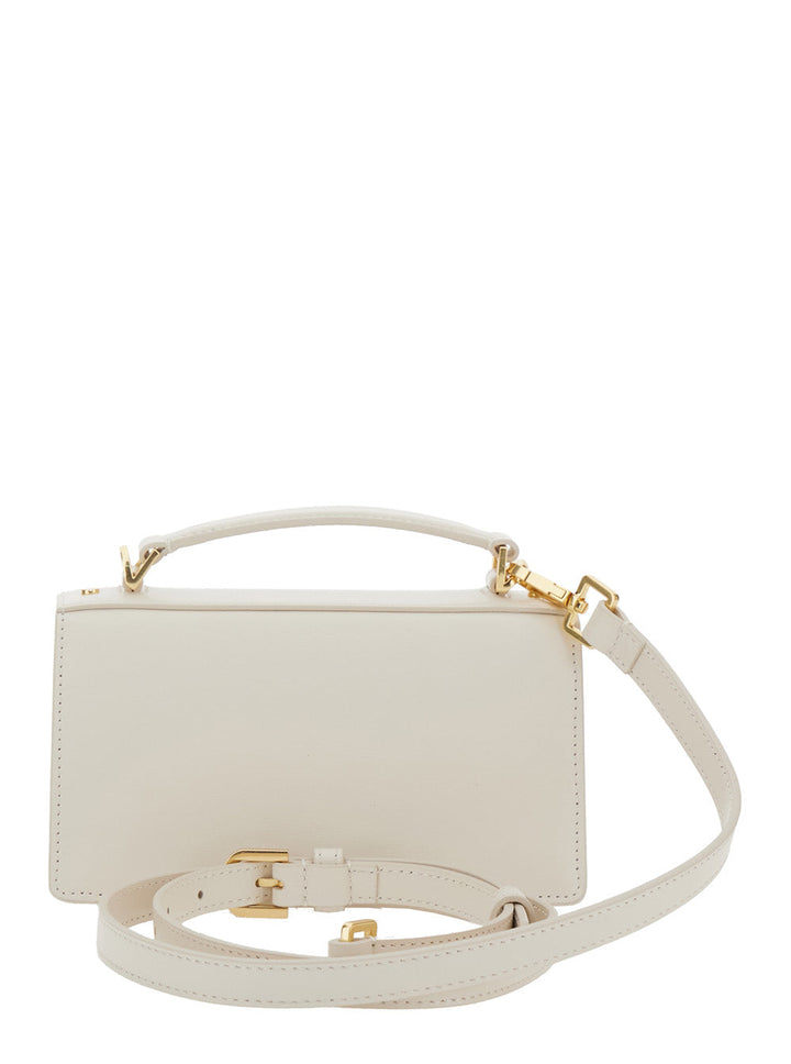 Golden Goose Women 'Venezia' White Hangbag With Adjustable And Removable Shoulder Strap And Clasp Closure In Leather Woman