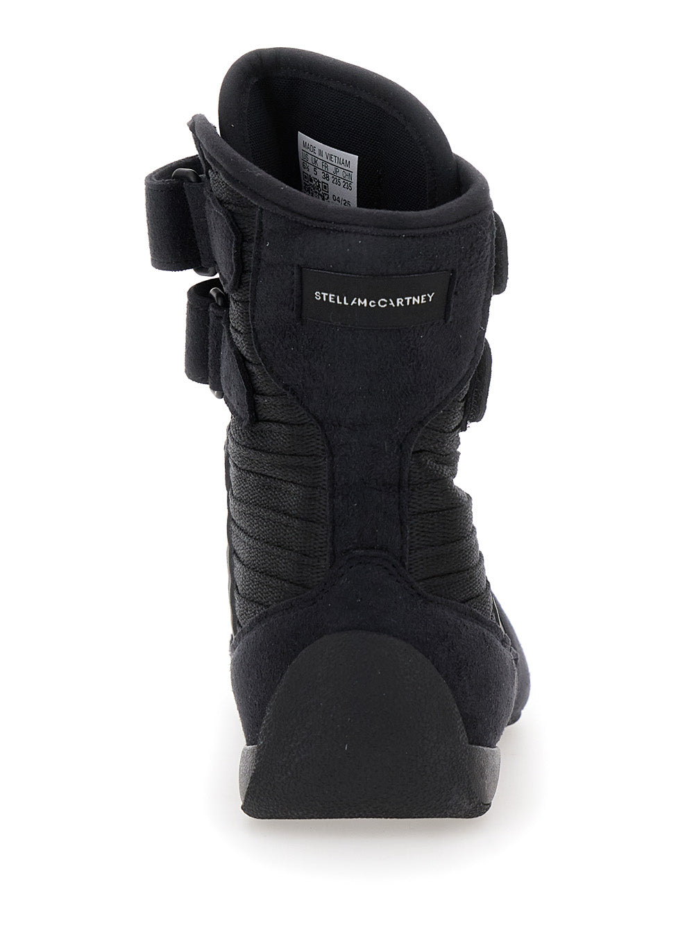 Stella Mccartney Women 'Rasant' Black Sneakers With Strap Closure And Logo Detail On The Side In Tech Fabric Woman