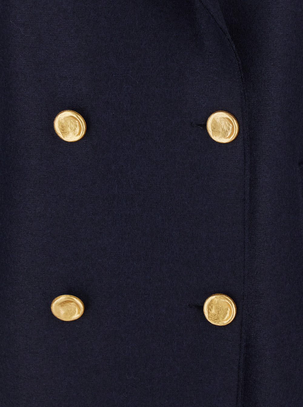 Harris Wharf London Women Blue Double-Breasted  Coat With Wide Notched Revers In Wool Woman