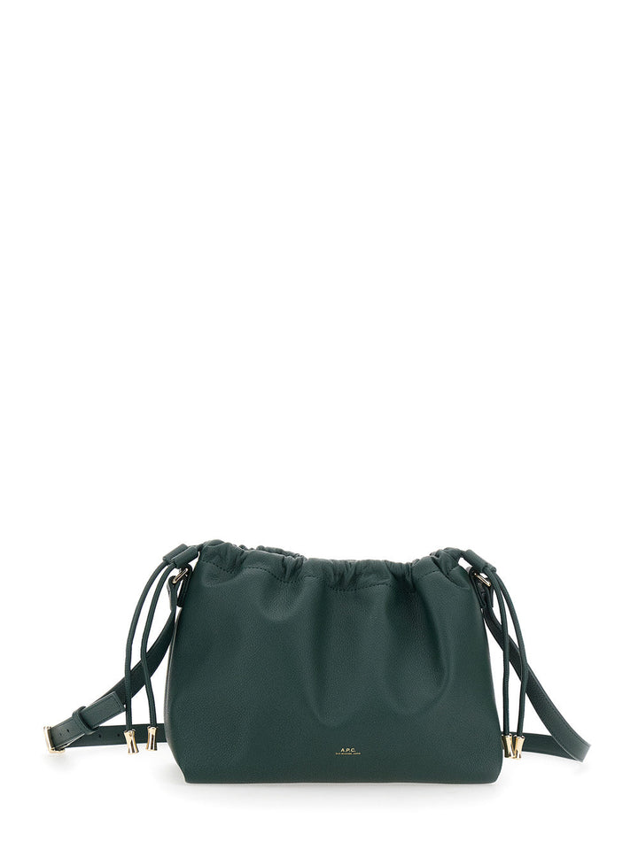 A.P.C. A.p.c. A.p.c. Ninon Green Mini Crossbody Bag With Drawstring Closure And E... Handbag | Designer Sale