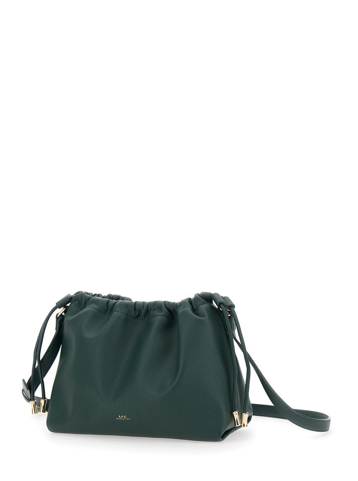 A.P.C. A.p.c. A.p.c. Ninon Green Mini Crossbody Bag With Drawstring Closure And E... Handbag | Designer Sale