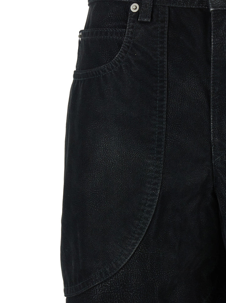 Isabel Marant Etoile Women 'Kelvina' Black Jeans With Logo Patch On The Rear And Tapered Leg In Denim Woman