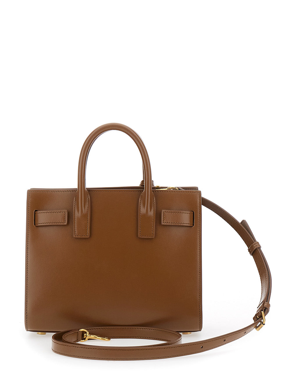 Saint Laurent Women 'Sac Du Jour' Brown Nano Handbag With Logo Lettering On The Front In Leather Woman