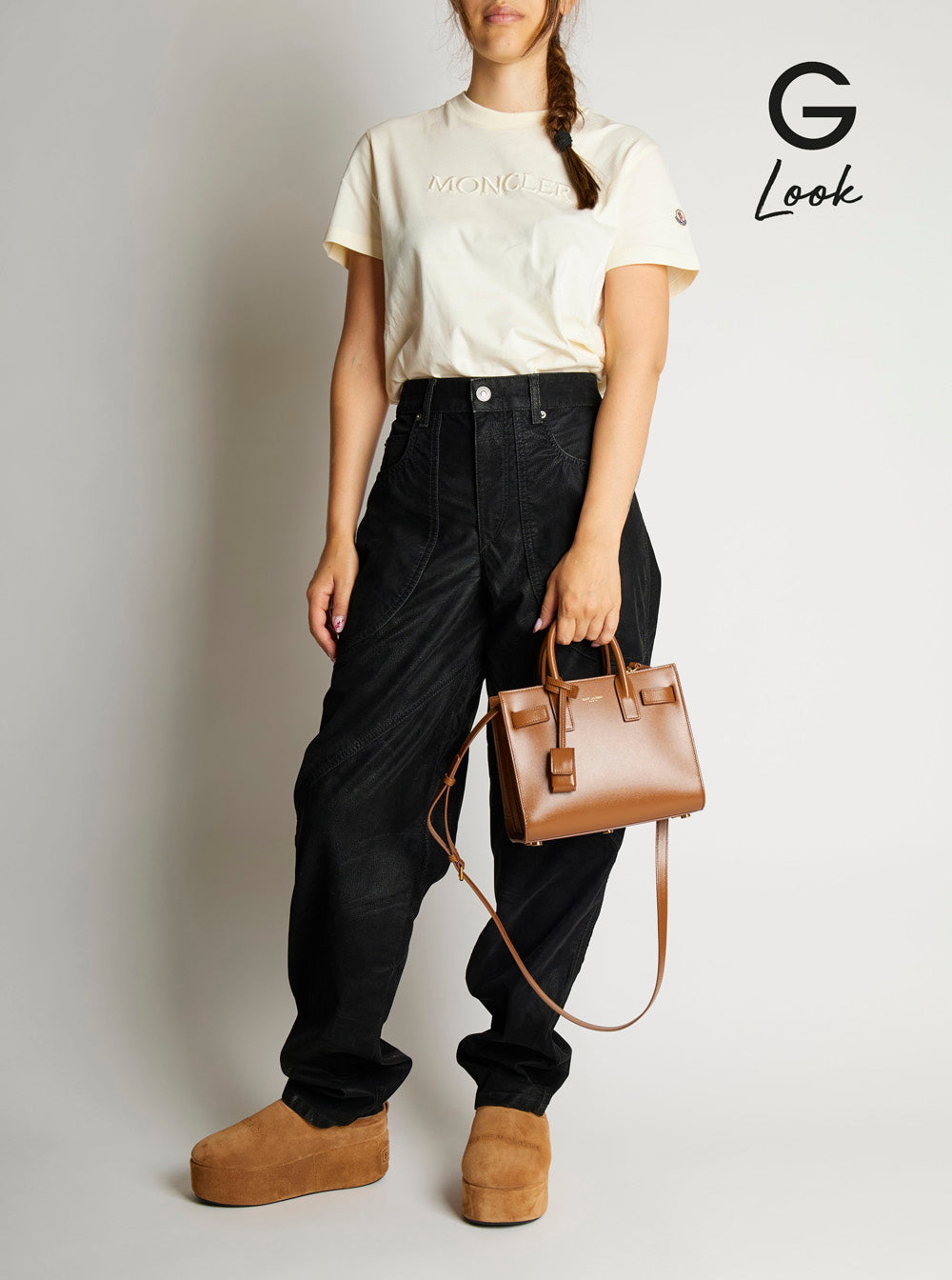 Saint Laurent Women 'Sac Du Jour' Brown Nano Handbag With Logo Lettering On The Front In Leather Woman