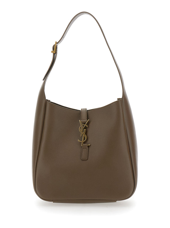 Saint Laurent Women 'Le 5 À 7'  Brown Shoulder Bag With Hook Closure With Cassandre In Soft Leather Woman