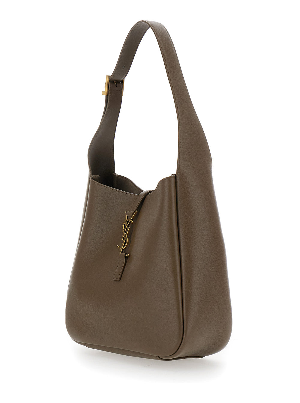 Saint Laurent Women 'Le 5 À 7'  Brown Shoulder Bag With Hook Closure With Cassandre In Soft Leather Woman