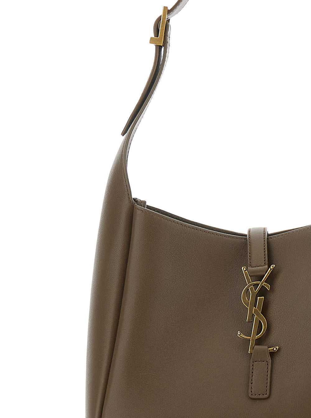 Saint Laurent Women 'Le 5 À 7'  Brown Shoulder Bag With Hook Closure With Cassandre In Soft Leather Woman