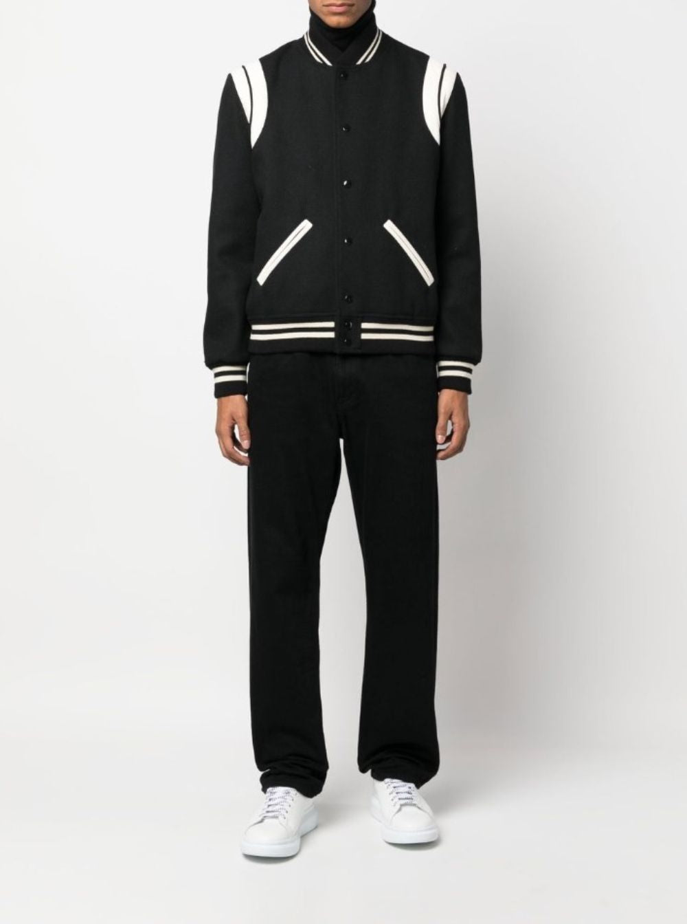 Saint Laurent Men Saint Laurent Man's Wool Teddy Bomber Jacket