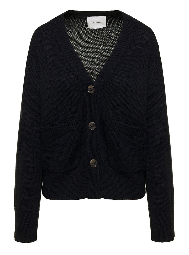 Lisa Yang Women 'Danni' Black Knitted Cardigan In Cashmere Woman