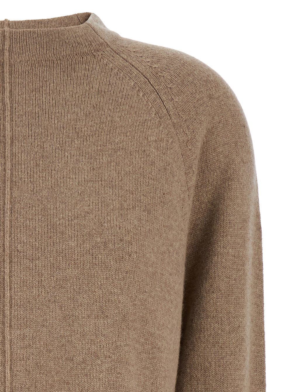 Max Mara Women 'Toldim' Beige Crewneck Sweater With Middle Stitch Detail In Cashmere Woman