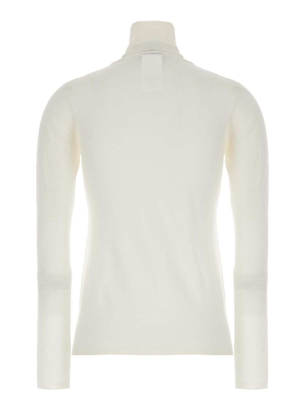 Max Mara Women White High Neck Sweater In Wool Woman