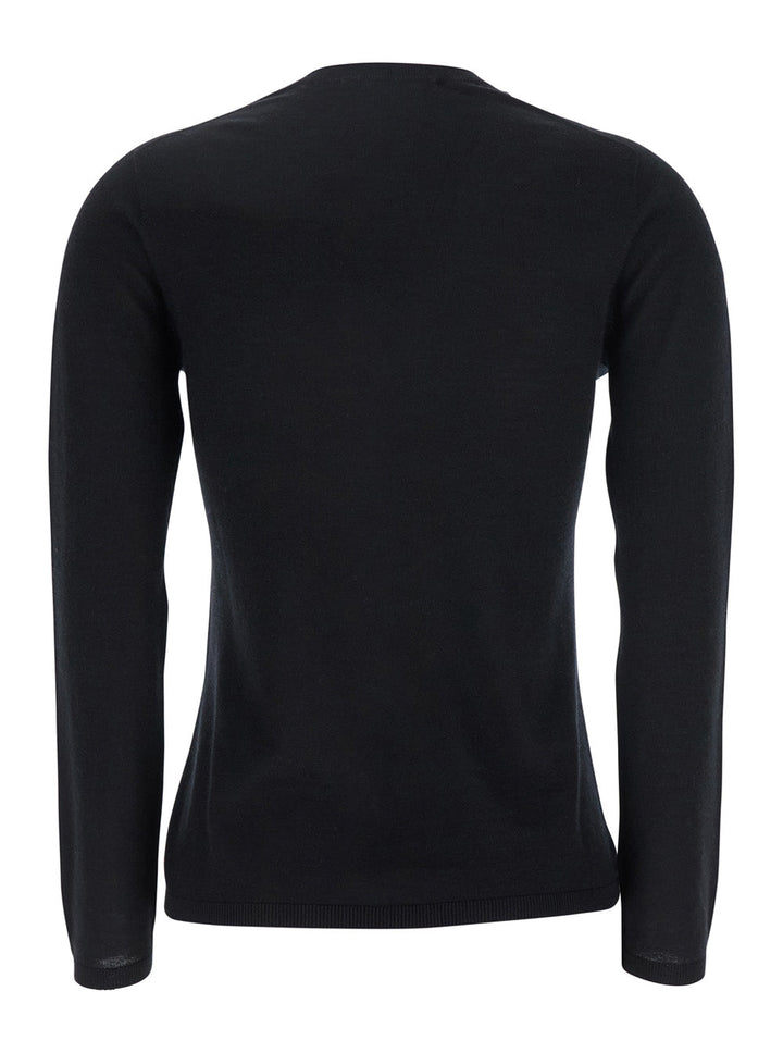 Max Mara Women Black V-Neck Sweater In Cashmere Woman