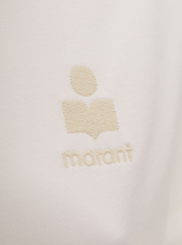 Isabel Marant Etoile Women 'Aby' White T-Shirt With Crew Neck And Short Sleeves In Cotton For Women