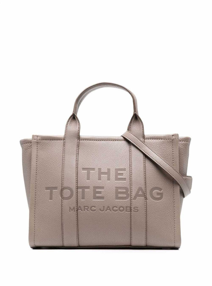 Marc Jacobs Women 'The Tote Bag Medium' Grey Shoulder Bag With Logo In Grainy Leather Woman Marc Jacobs