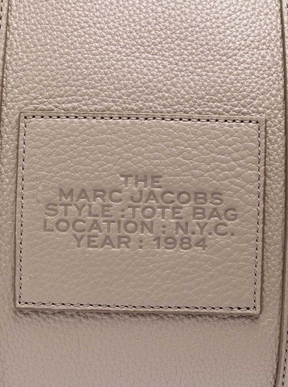 Marc Jacobs Women 'The Tote Bag Medium' Grey Shoulder Bag With Logo In Grainy Leather Woman Marc Jacobs