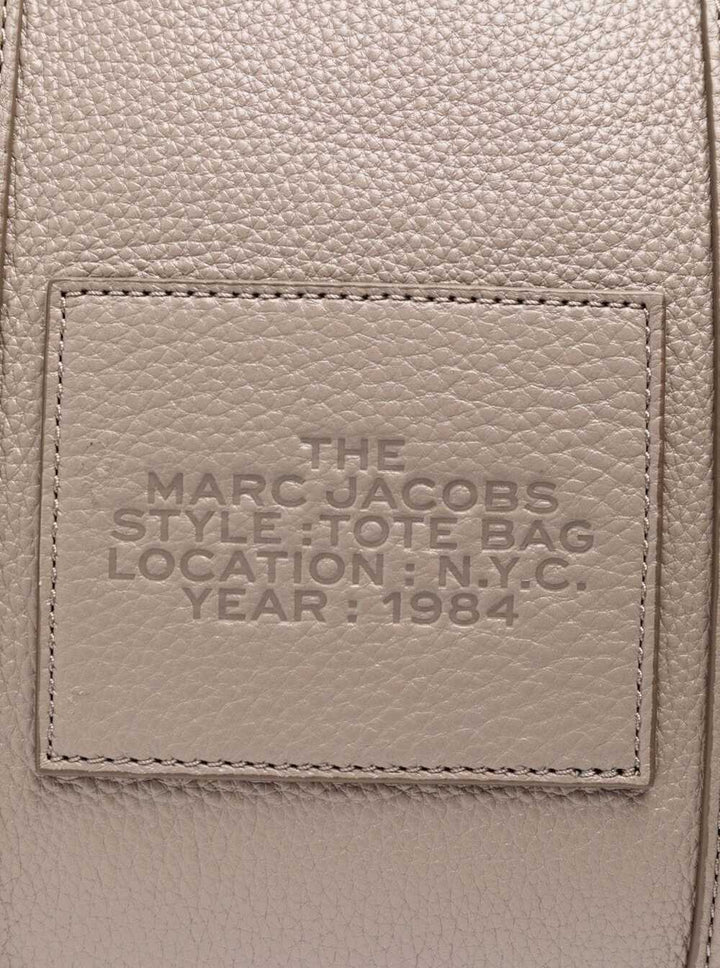 Marc Jacobs Women 'The Tote Bag Medium' Grey Shoulder Bag With Logo In Grainy Leather Woman Marc Jacobs