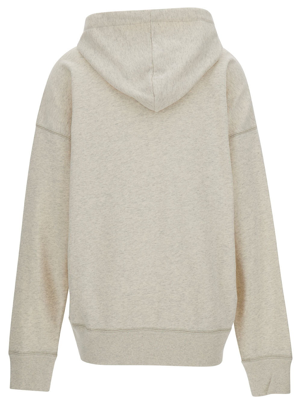 Isabel Marant Etoile Women White Hoodie With Tonal Logo Print In Cotton Blend Woman