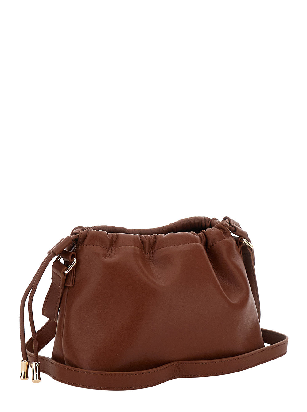 A.P.C. A.p.c. A.p.c. Ninon Mini Brown Crossbody Bag With Embossed Logo On The Fro... Handbag | Designer Sale