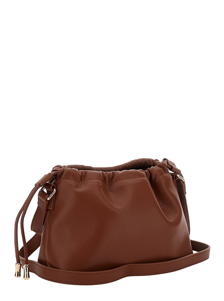A.P.C. A.p.c. A.p.c. Ninon Mini Brown Crossbody Bag With Embossed Logo On The Fro... Handbag | Designer Sale