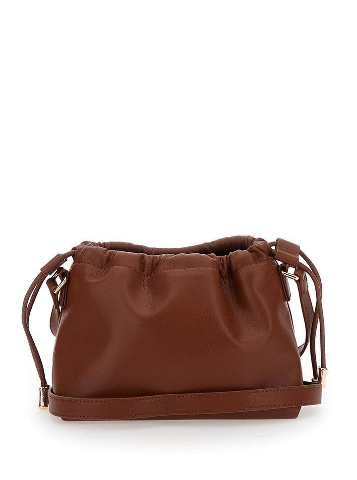 A.P.C. A.p.c. A.p.c. Ninon Mini Brown Crossbody Bag With Embossed Logo On The Fro... Handbag | Designer Sale