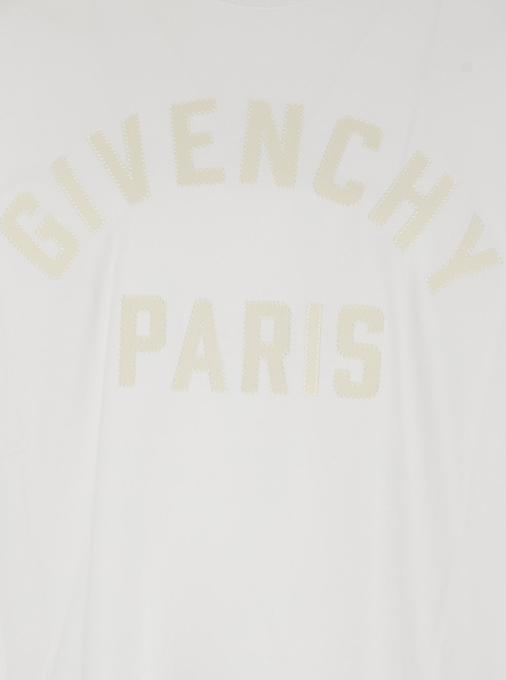 Givenchy Men White T-Shirt With Maxi Logo On The Front In Cotton Man