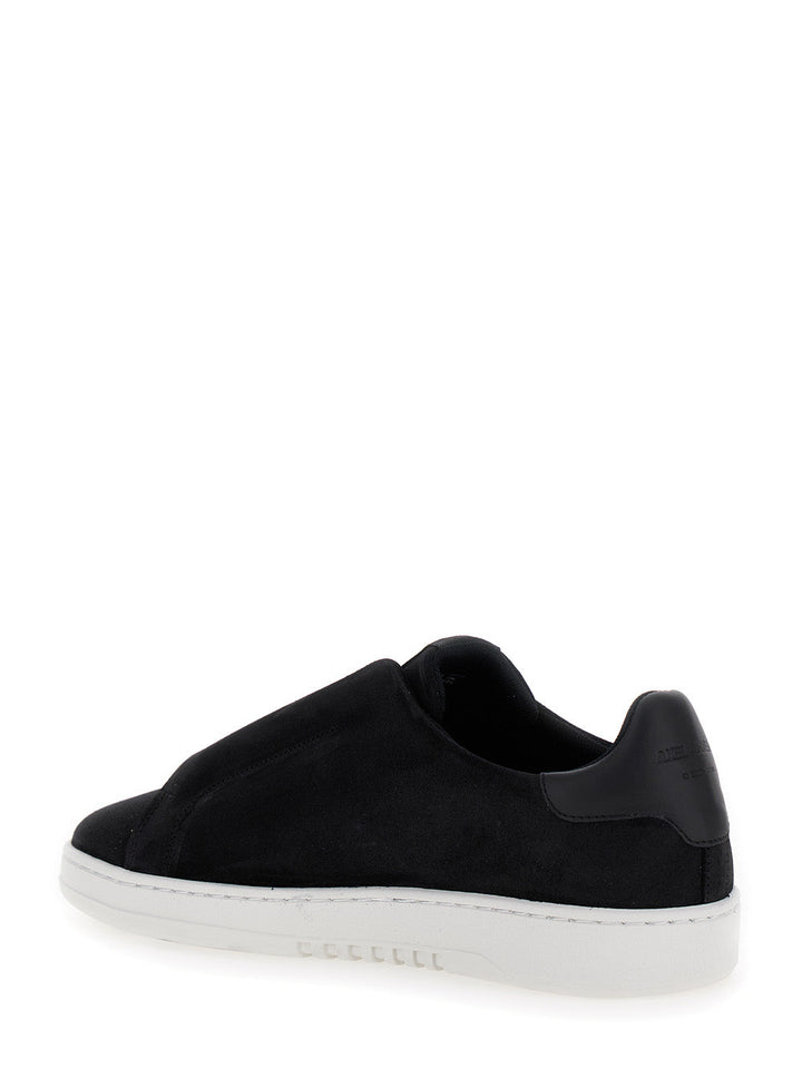 Axel Arigato Men 'Dice Laceless' Black Low Top Slip-On Sneakers In Suede Man