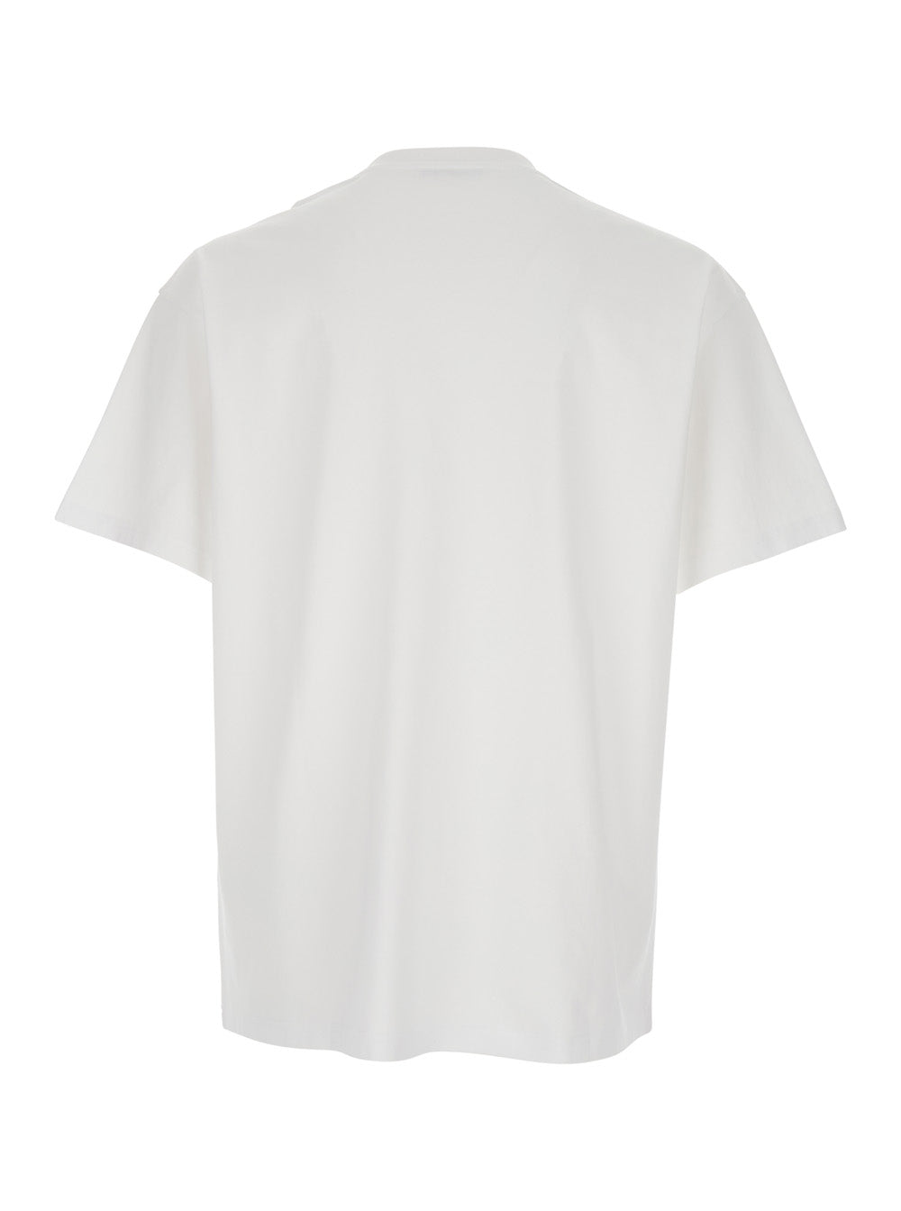 Givenchy Men White Crewneck T-Shirt With Logo Patch On The Front In Cotton Man