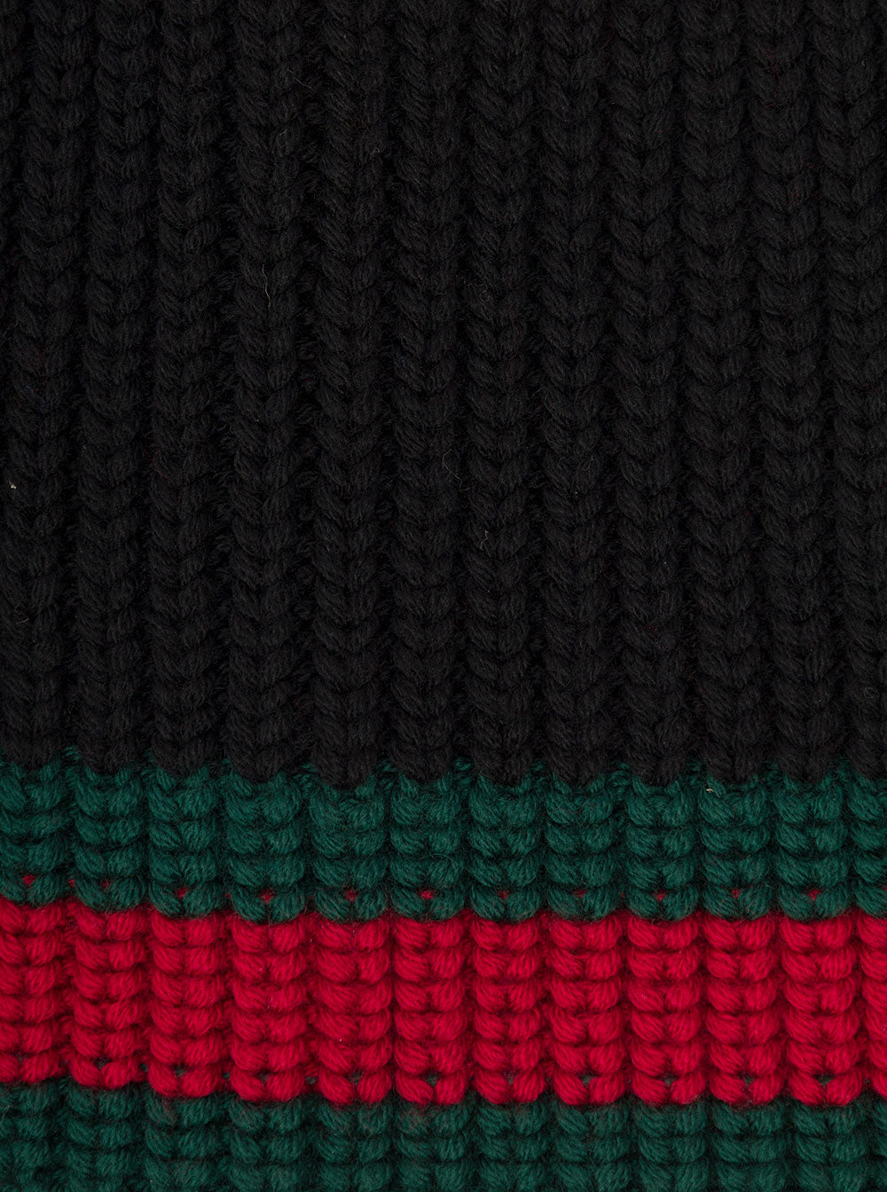 Gucci Men Gucci Men's Black Wool Hat With Web Detail