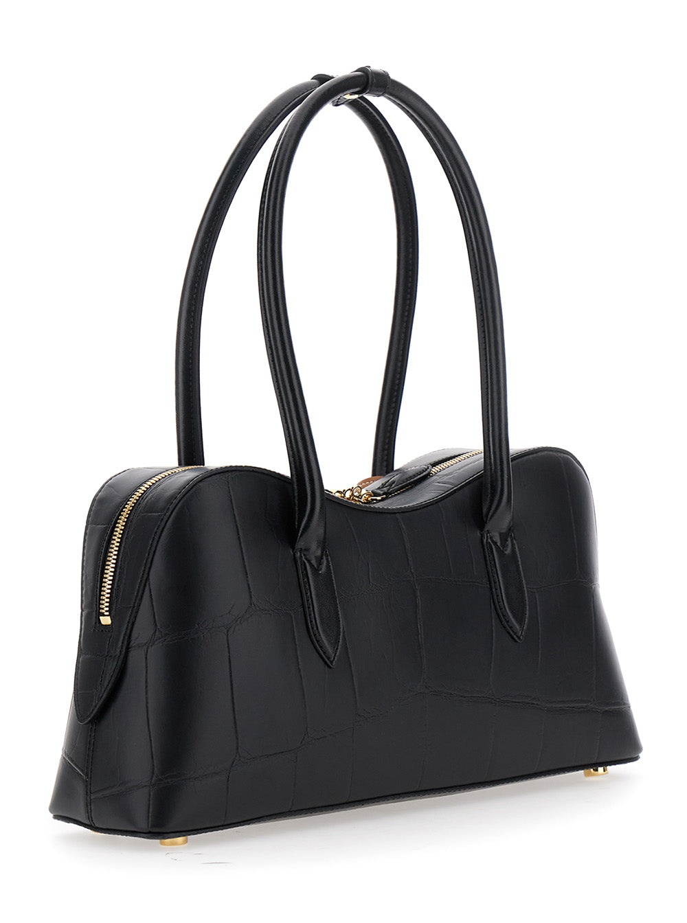 Stella Mccartney Women 'Ryder' Black Medium Handbag With Padlock Detail On The Front And Two Top Handles In Ecoleather Woman