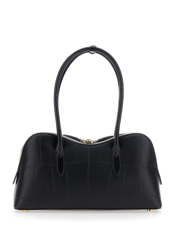 Stella Mccartney Women 'Ryder' Black Medium Handbag With Padlock Detail On The Front And Two Top Handles In Ecoleather Woman