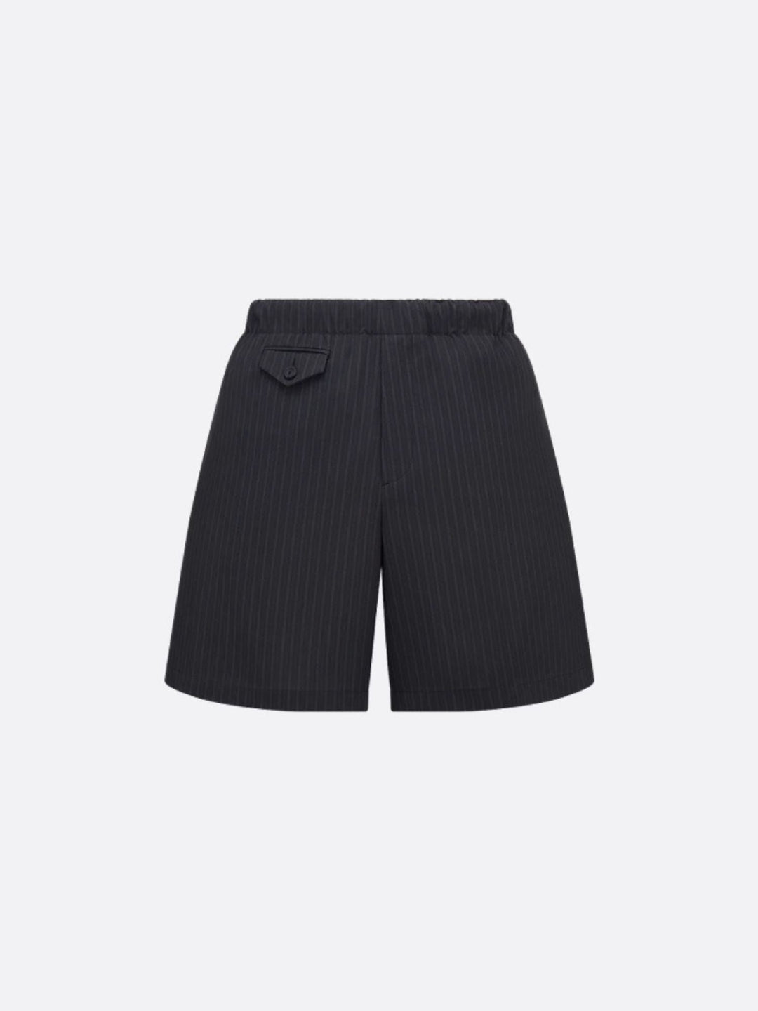 Dior Men Striped Wool Bemuda Shorts
