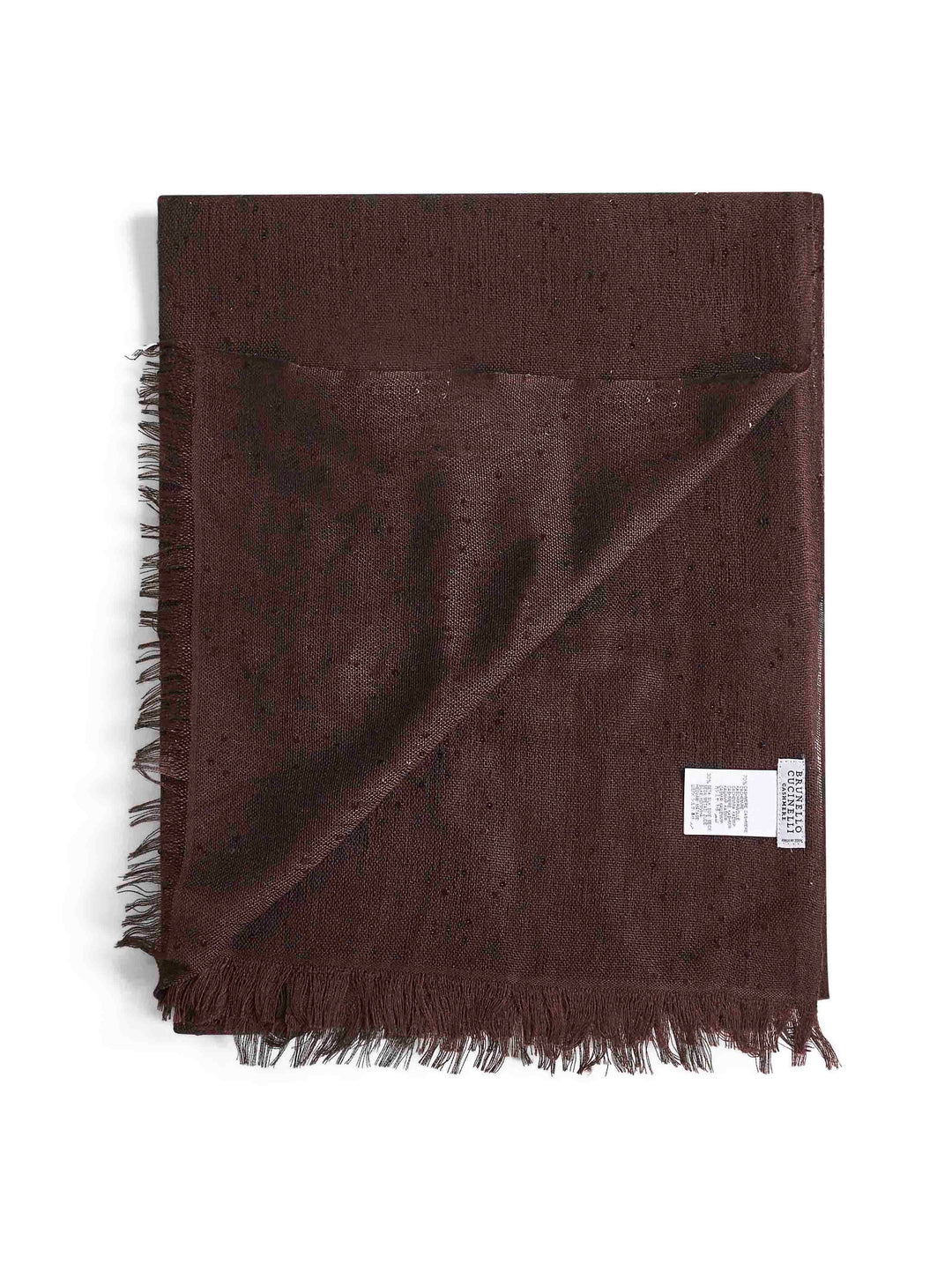 Brunello Cucinelli Women Brown Diamante Cashmere And Silk Scarf