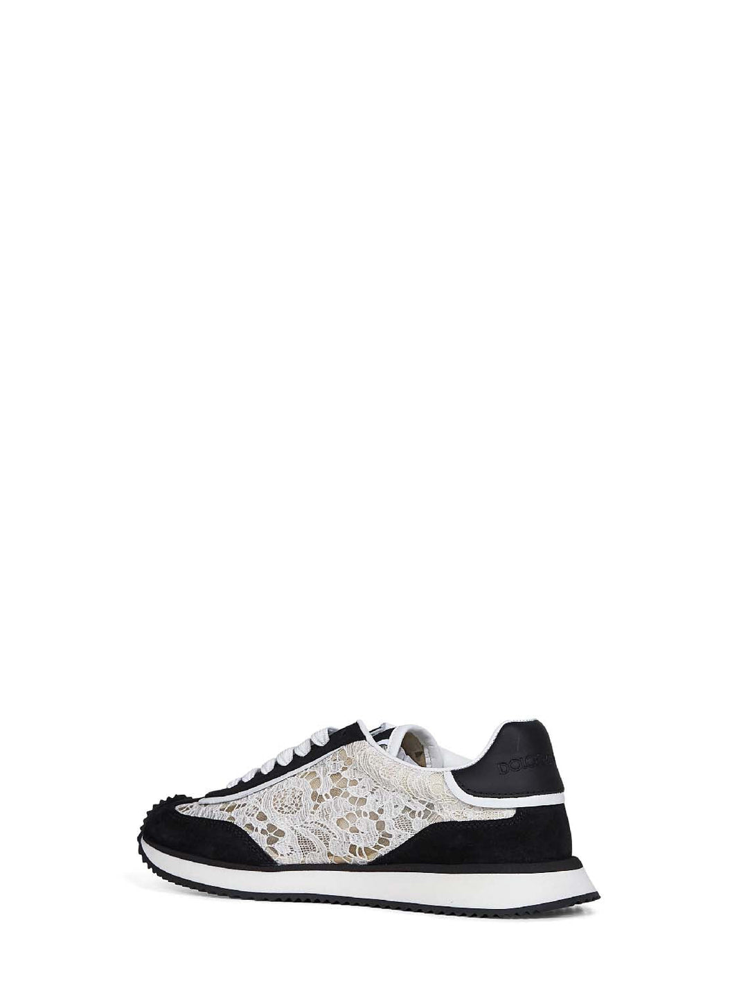 Dolce & Gabbana Women White And Black Dg Cushion Sneakers